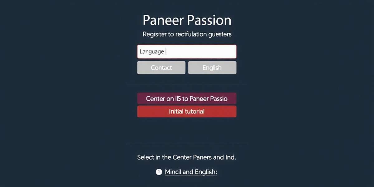 Paneer Passion registration process showing language selection and initial tutorial in Hindi and English